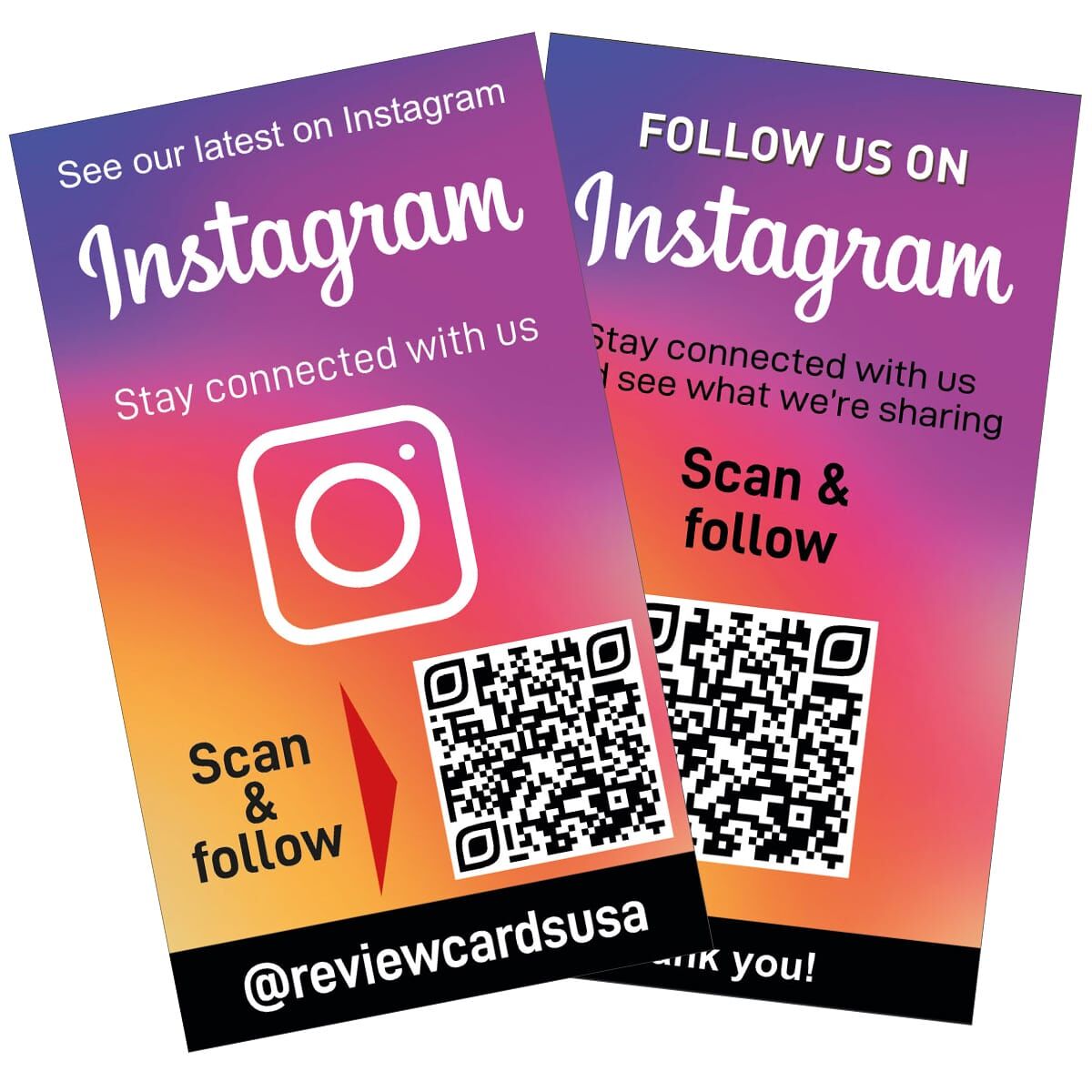 Instagram QR Code Cards – Turn Customers into Followers Instantly