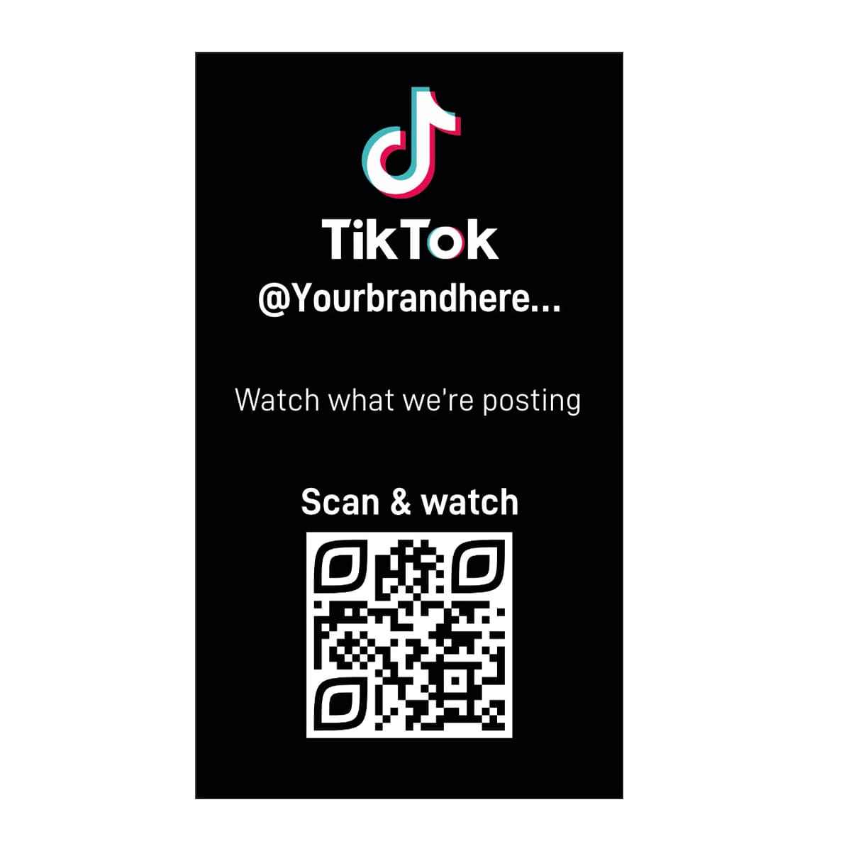 Tiktok QR Code Card Product Image back