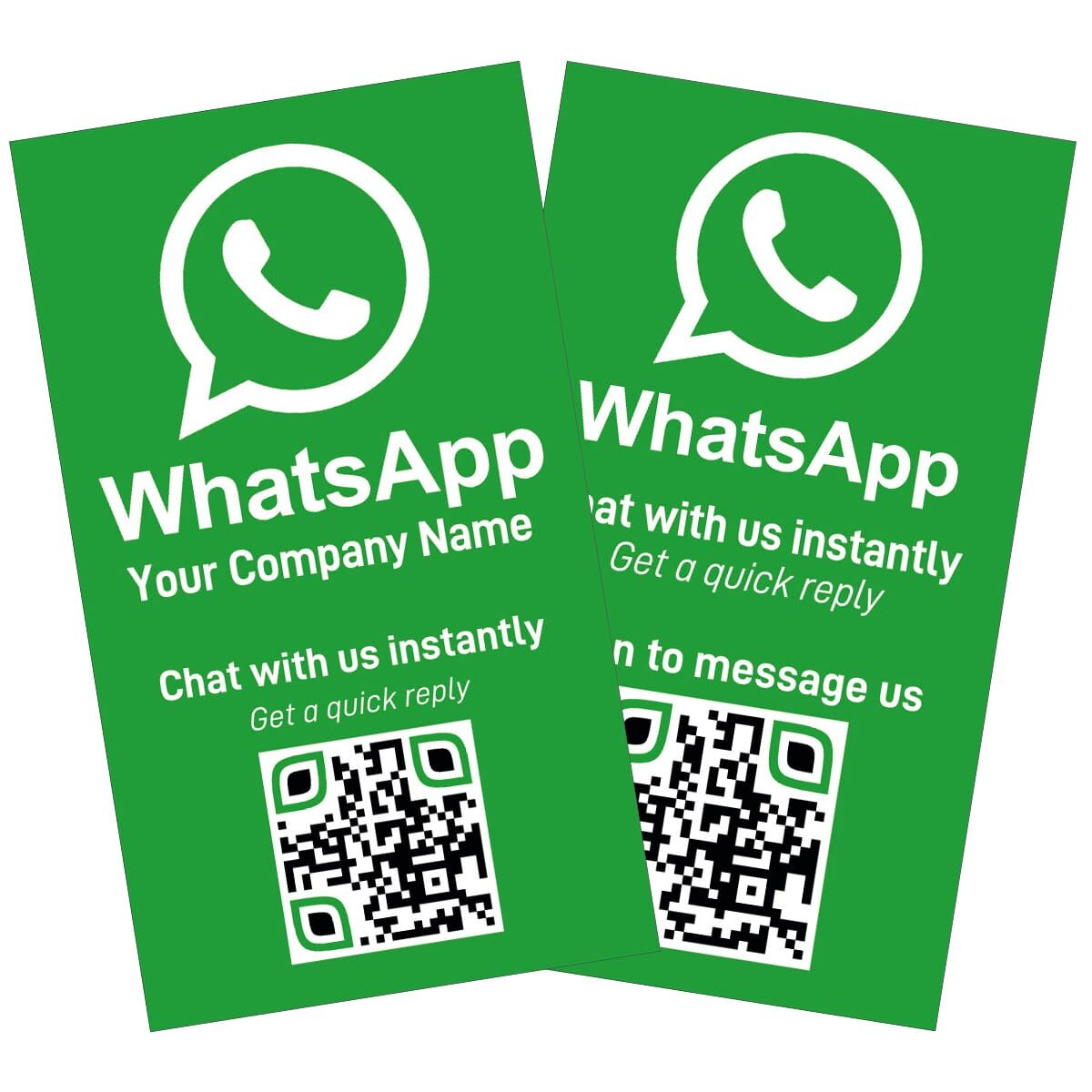 WhatsApp qr code card